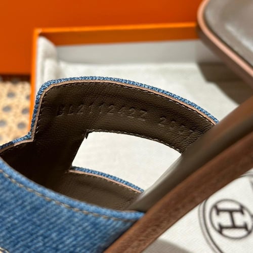 Hermès Oran Denim Sandals