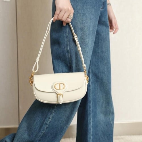 DIOR BOBBY EAST-WEST BAG Latte Box Calfskin