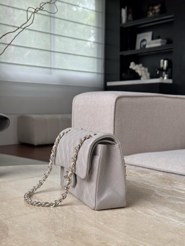 Cf small lambskin leather shiny gold