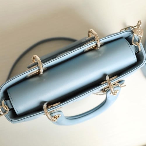 SMALL DIOR BLUE CANNAGE LADY D-JOY BAG