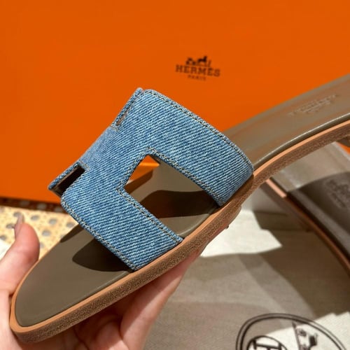 Hermès Oran Denim Sandals