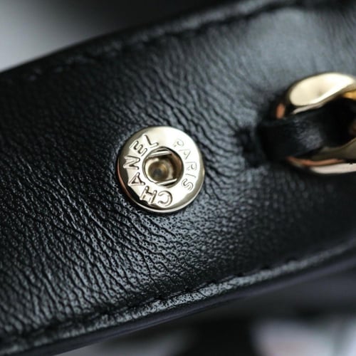 Chanel Black Quilted Lambskin Chain Around Mini Po...