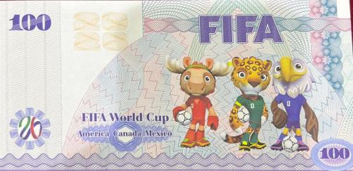 عملة ورقية تذكارية FIFA WORLD CUP فئة 100