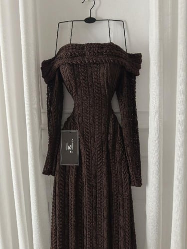 فستان موكا ناعم