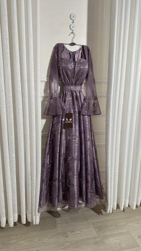 فستان موف كلفه شك سهره