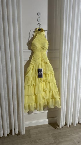 فستان جورجيت طبقات كسرات ٦ الوان