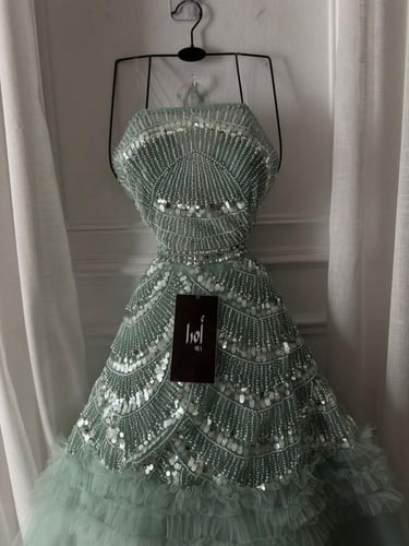 فستان تيفاني صدريه شك تل تيواني كسرات