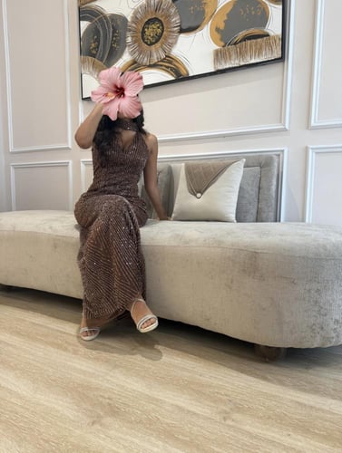 فستان موكا شك سهره راقي