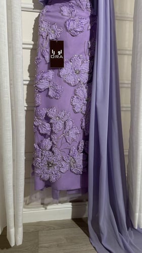 فستان شك قصاص لونين شال جورجيت