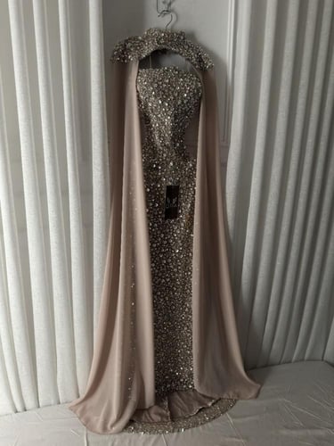 فستان بيج قطعتين كلفه شك سهره راقيه وجورجيت