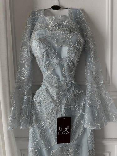 فستان سماوي كلفه شك سهره