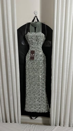 فستان شك سهره شال جورجيت ٣ لون