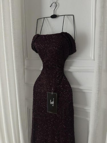 فستان ليلكي سهره استرتش