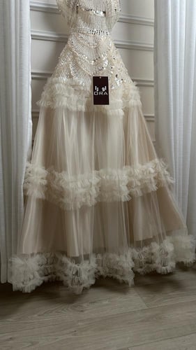 فستان بيج كلفه شك سهره وتل طبقات