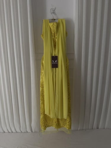 فستان ليموني شك صدريه جورجيت