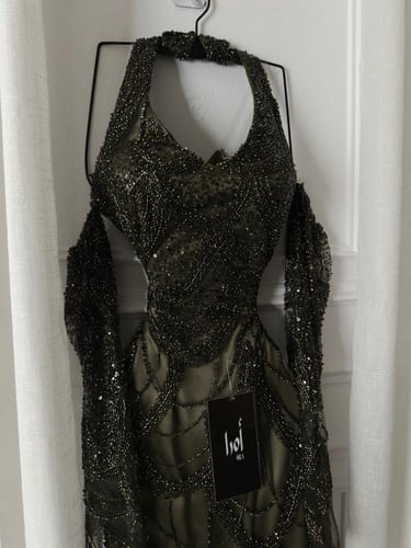 فستان زيتي شك سهره