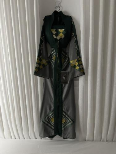 فستان لنن برنت انيق