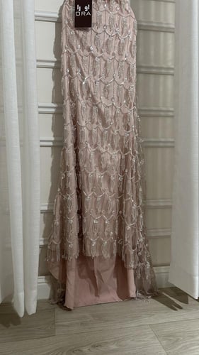 فستان لحمي كلفه شك كرستال راقيه