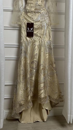 فستان بيج كلفه شك سهره راقيه