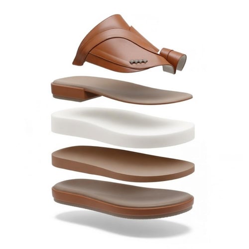 حذاء شرقي جلد طبيعي