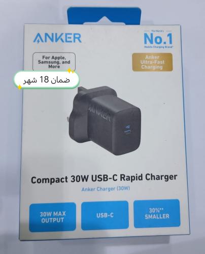 شاحن جداري من أنكر anker بمنفذ واحد تايب سي بقوة 3...