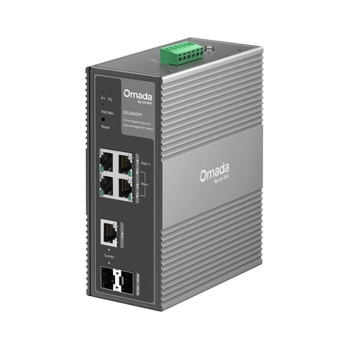 سويتش إدج صناعي مدار بـ 6 منافذ جيجابت ودعم PoE+ ل...