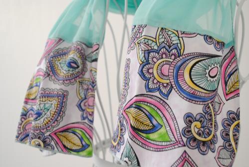 Firozi light - one layer - decorated on both sides
