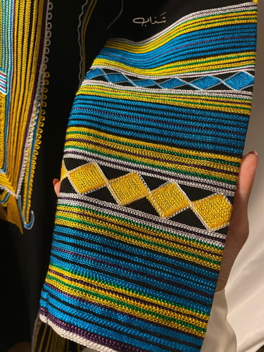 ثوب عسيري اسود رقم 3