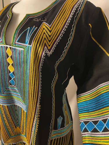 ثوب عسيري اسود رقم 3