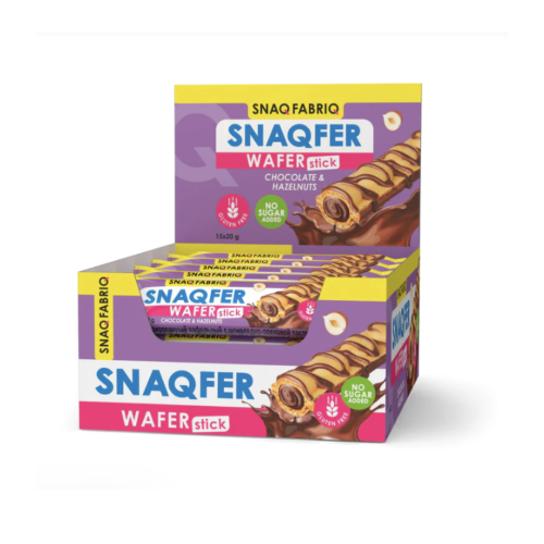 باكت سناك فابريك اصابع الويفر شوكولاته وبندق 20 جر...