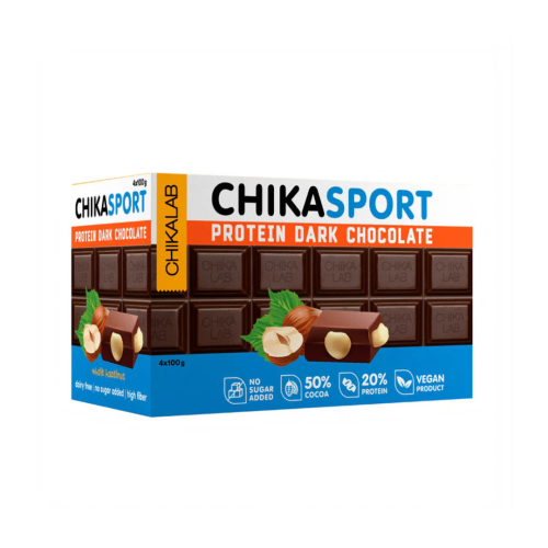 باكت شيكا سبورت شوكولاتة دارك بروتين بار بالبندق 1...