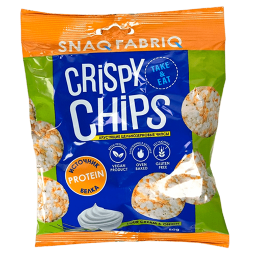 سناك فابريك بروتين كرسبي شيبس سور كريم وبصل 50 جم