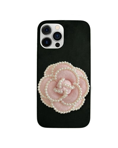 Light pink with black case
