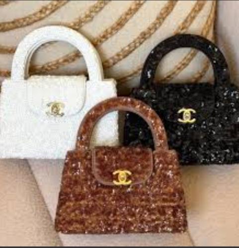 Chanel Kelly mini sequin bag