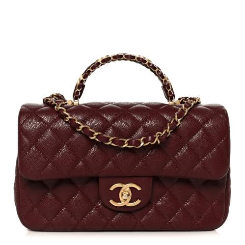 chanel flap bag with top handle mini