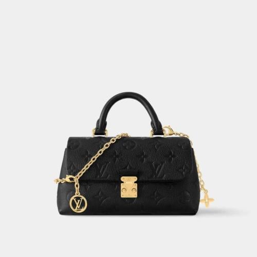 Monogram Embossed Coussin BB Shoulder Bag Black