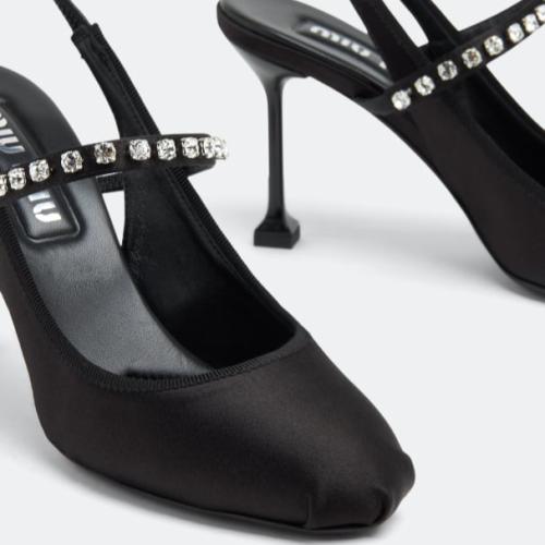 Miu miu Satin slingback pumps