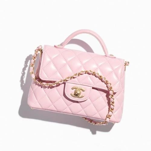 SMALL FLAP BAG WITH TOP HANDLE