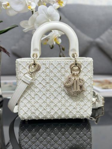 dior lady dior pearl bag micro