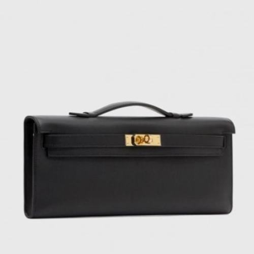 HeBa16- 31cm Kelly Hermes Cut Swift Leather Clutch
