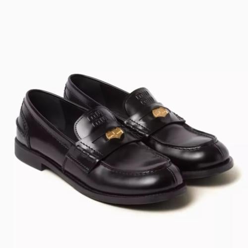 MiuSh10 Penny Loafers in Leather