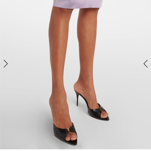 SAINT LAURENT Babylone embellished gathered glosse...