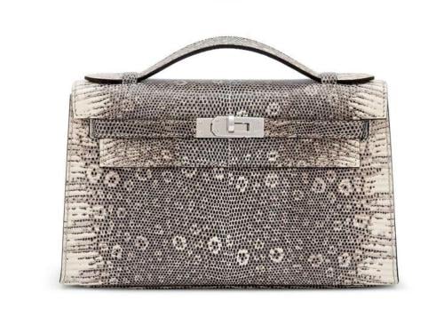 HeBa24 Hermes Lizard Kelly Pochette clutch