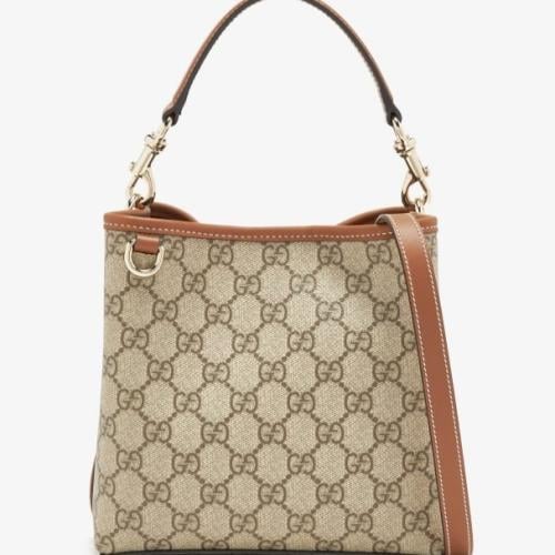 GUCCI GG Emblem mini bucket bag