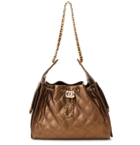 Chanel Women's Luxury Designer Bucket Bag Leather