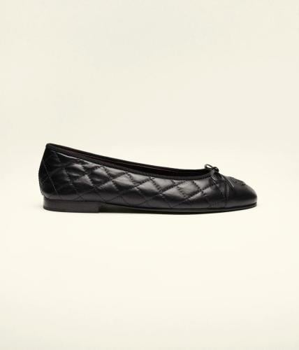 chanel CC quilted Bow Ballet flats