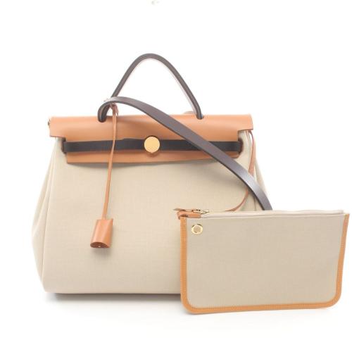 HERMES Vache Hunter Toile Herbag Zip 30cm