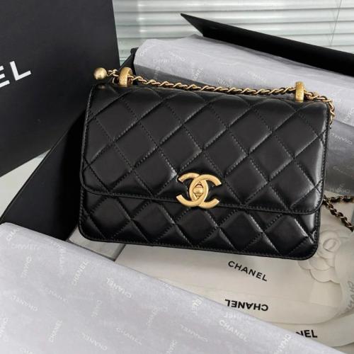 ChBa17 Chanel Chain Mini Flap Calfskin Cross