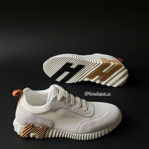 HeSh52-HERMES Technical Canvas Suede Goatskin Boun...