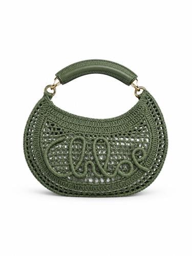 chloe Summer Banana rafia shoulder bag